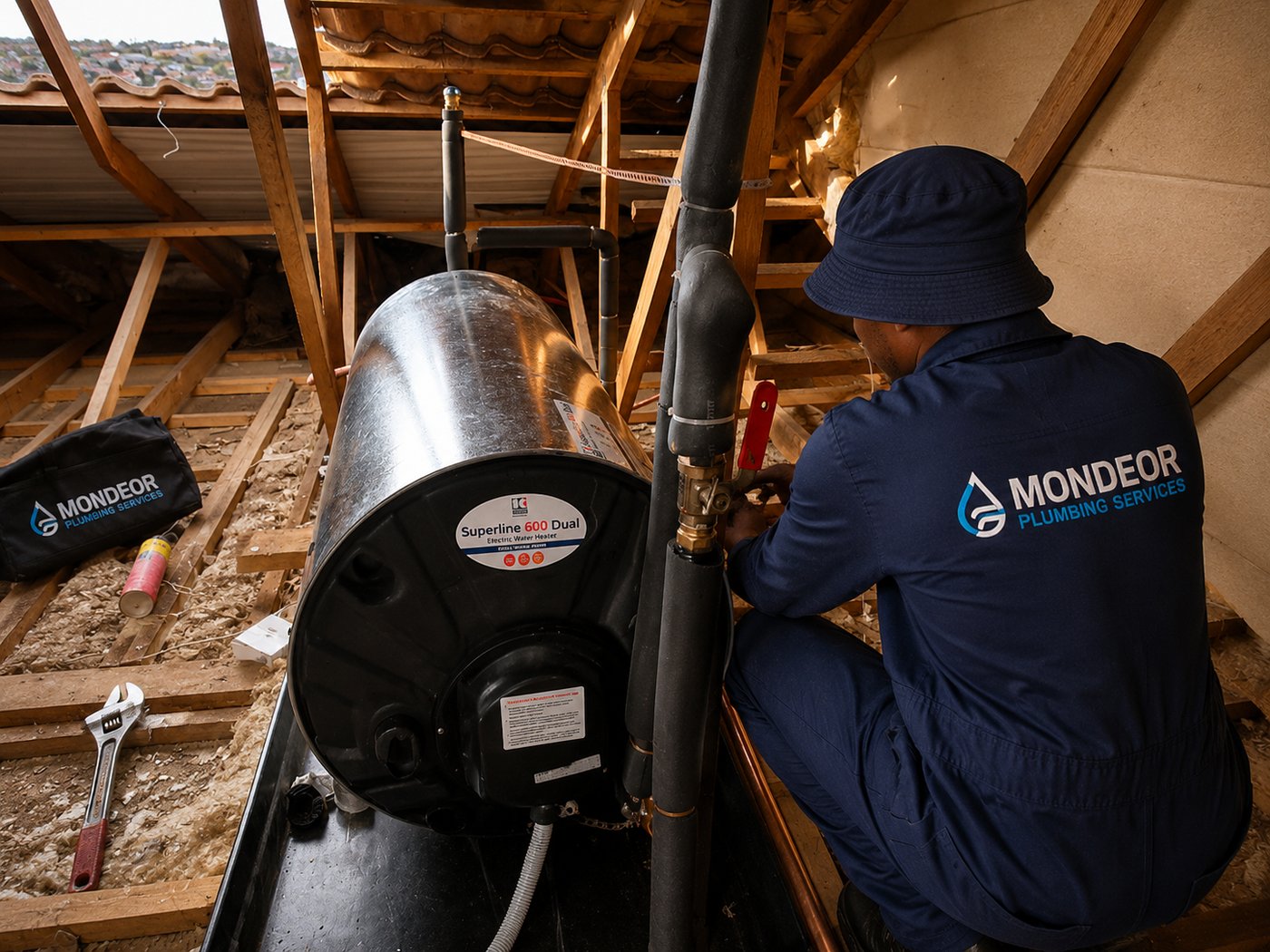 Mondeor Plumbing Services geyser repair technician