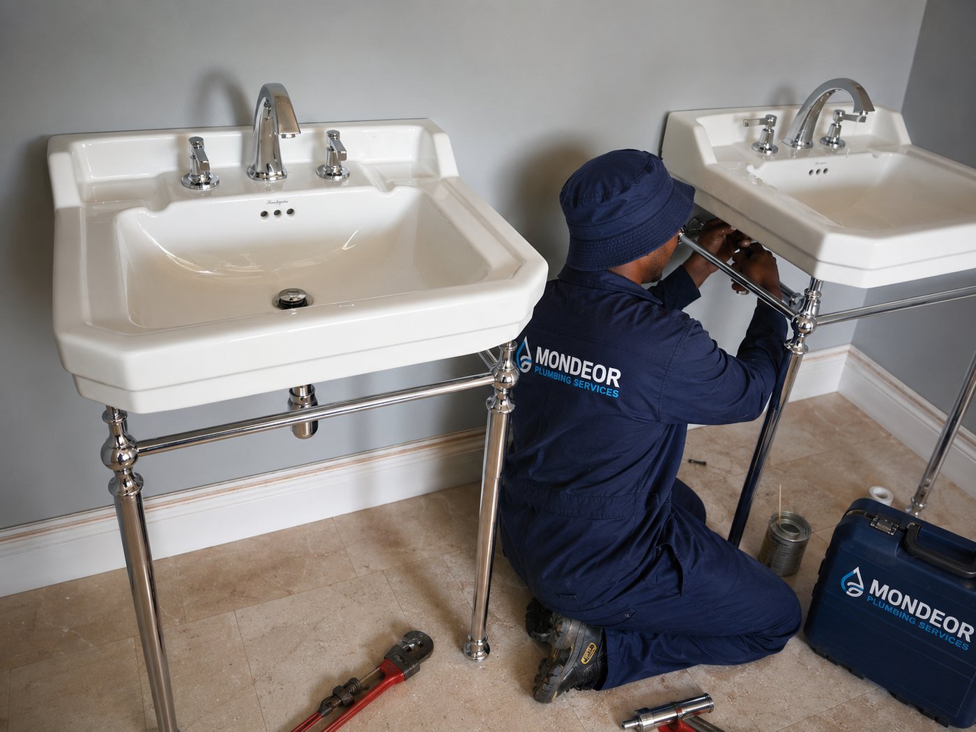 Mondeor Plumbing Services pipe repair technician